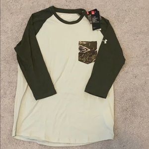 Men’s Under Armour Camo Baseball T-shirt NWT